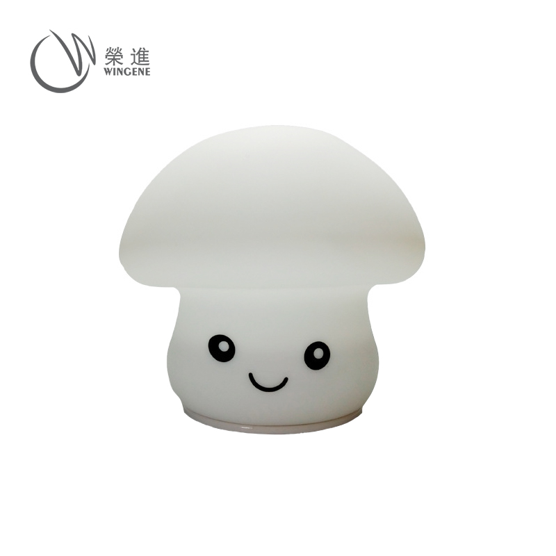硅胶LED蘑菇灯|迷你卡通硅胶小夜灯-深圳荣进硅胶小夜灯批发