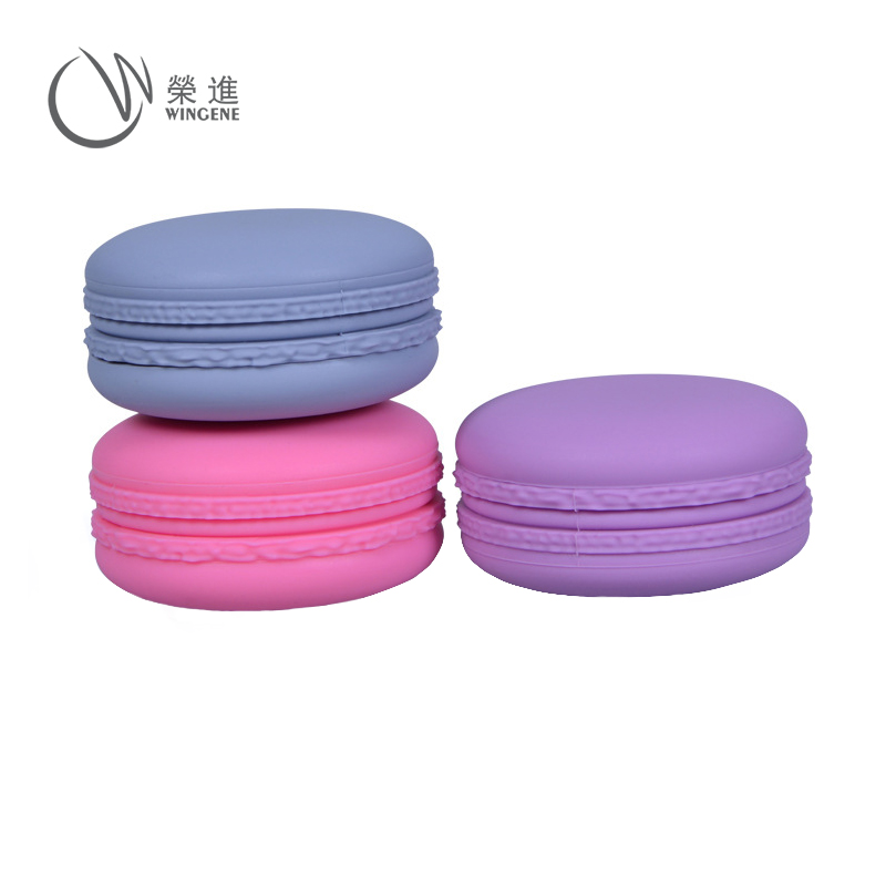圆形硅胶化妆盒|固体烟油收纳盒|分装收纳硅胶容器盒-荣进硅胶迷你收纳盒批发定制厂家