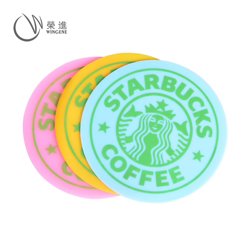 星巴克硅胶杯垫|镂空硅胶隔热杯垫|防滑圆形咖啡杯垫|可定制文