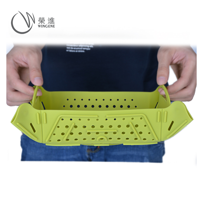 硅胶沥水篮|可折叠收纳硅胶篮-深圳硅胶沥水篮直销批发厂家