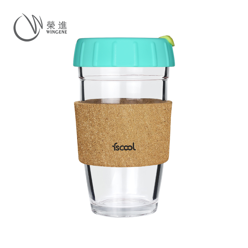 促销礼品家用办公软木套咖啡杯|450ml大容量软木防烫随手杯