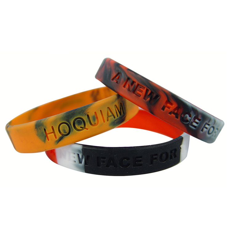 深圳凹刻硅胶手环定制批发厂家