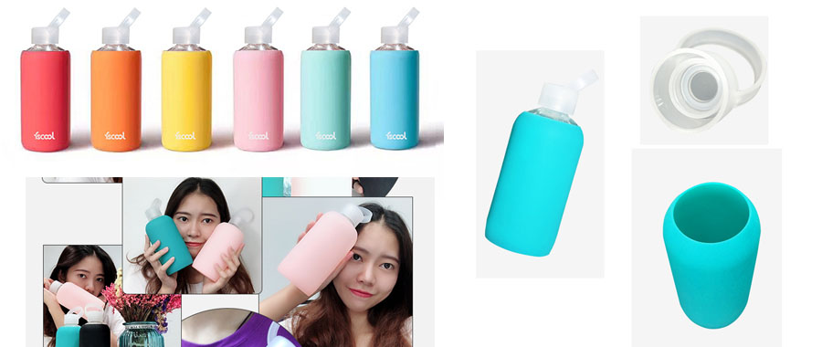 带硅胶套的玻璃水瓶