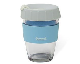 新款玻璃咖啡杯+硅胶杯套/盖