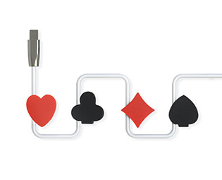 创意扑克型固线器